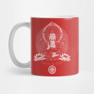 Siddhartha Buddha White Halftone Mug